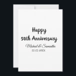 Convites Feliz 50º aniversário adicionar nome do casal data<br><div class="desc">design</div>