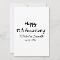 Feliz 50º aniversário adicionar nome do casal data