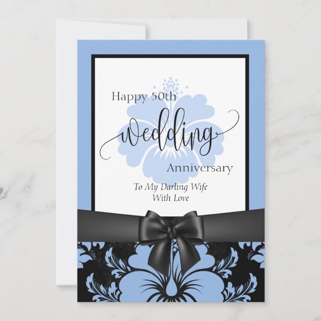 Convites Feliz 50º aniversário de casamento foto tradiciona (Frente)