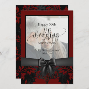 Convites Feliz 50º aniversário de casamento foto tradiciona