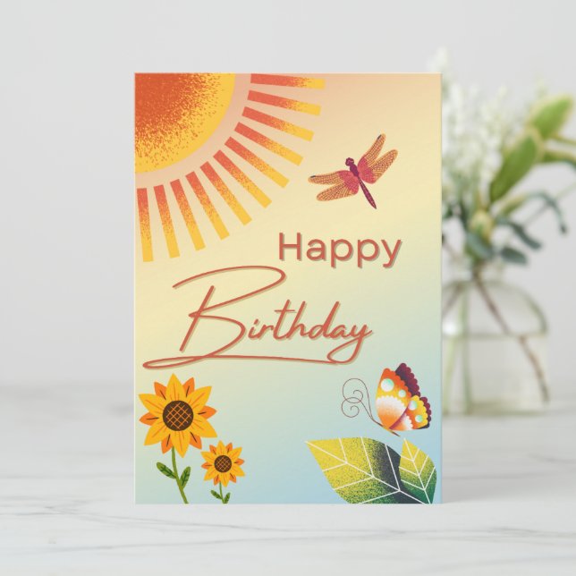 Convites Feliz Aniversário (Em pé/Frente)