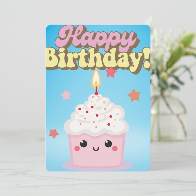 CONVITES FELIZ ANIVERSÁRIO (Em pé/Frente)