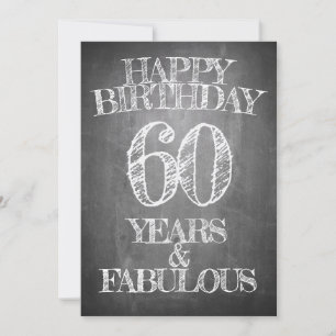Convites Feliz Aniversário - 60 Anos e Fabuloso