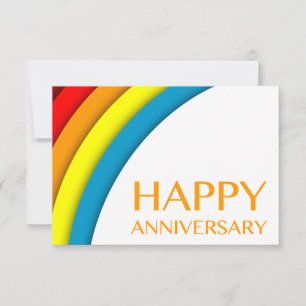 Convites feliz aniversário (arco-íris retrô)