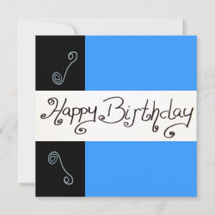 Convites Feliz aniversário azul