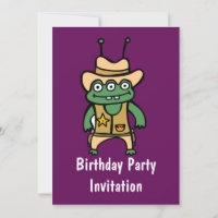 Feliz aniversario com o sapo estrangeiro marciano