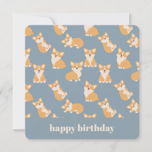 Convites Feliz Aniversário, Cute Corgi Patterno para Cachor