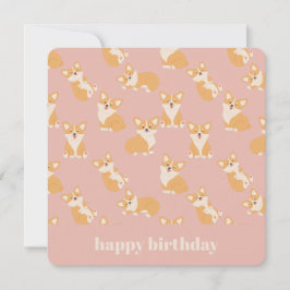 Convites Feliz Aniversário, Cute Corgi Patterno para Cachor