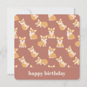 Convites Feliz Aniversário, Cute Corgi Patterno para Cachor