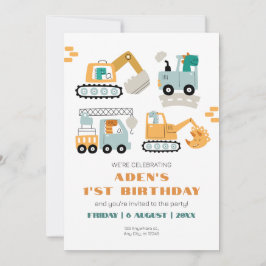 Convites Feliz aniversário da rua do Partido Dino 1