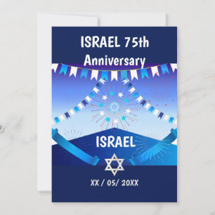 Convites Feliz aniversário de 75 anos de ISRAEL 2023