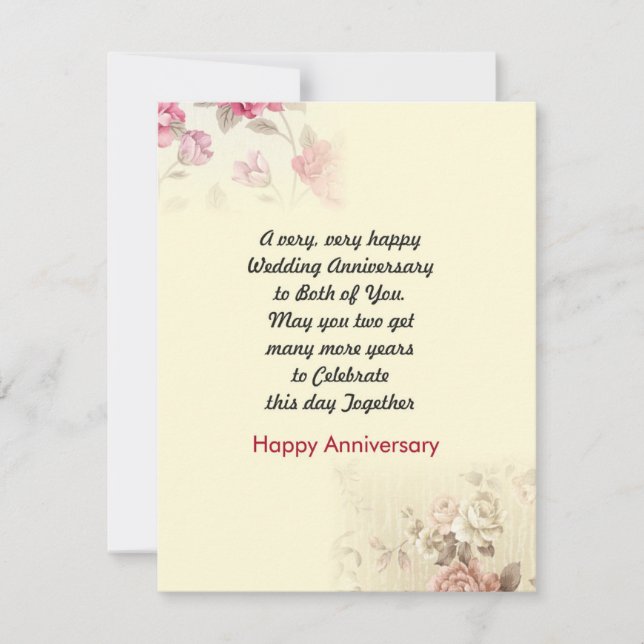 Convites Feliz Aniversário de Casamento (Frente)