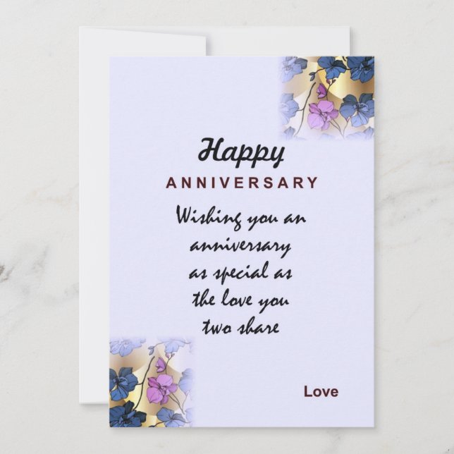 Convites Feliz Aniversário de Casamento (Frente)