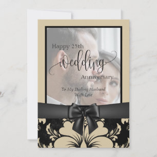 Convites Feliz aniversário de casamento de 25 anos foto tra