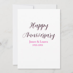 Convites Feliz aniversário de casamento nome data ano simpl