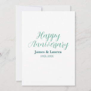 Convites Feliz aniversário de casamento nome data ano simpl
