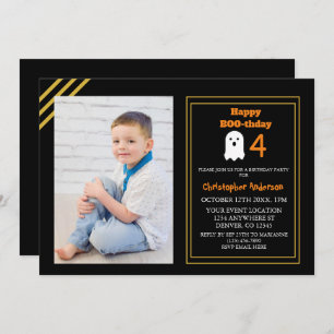 Convites Feliz aniversário do BOO-dia Halloween