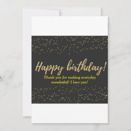 Convites Feliz Aniversário do Elegante Script Dourado - Con