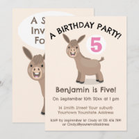 Feliz aniversário do mini burro