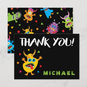 Convites Feliz Aniversário Do Monstro Obrigado