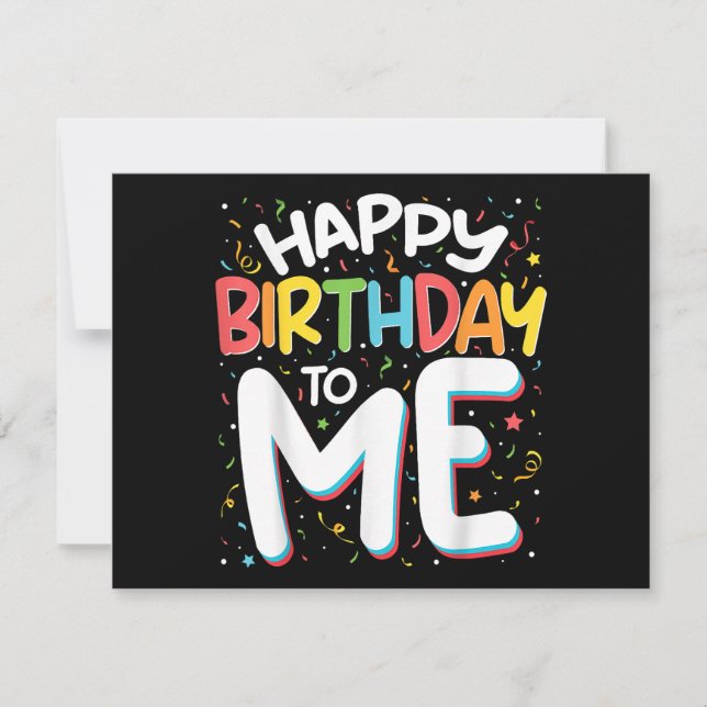 Convites Feliz Aniversário Para Mim Festa de aniversário En (Frente)