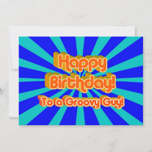 Convites Feliz aniversário para uma Cara de Groovy