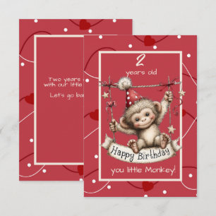 Convites Feliz Aniversário, Pequeno Macaco