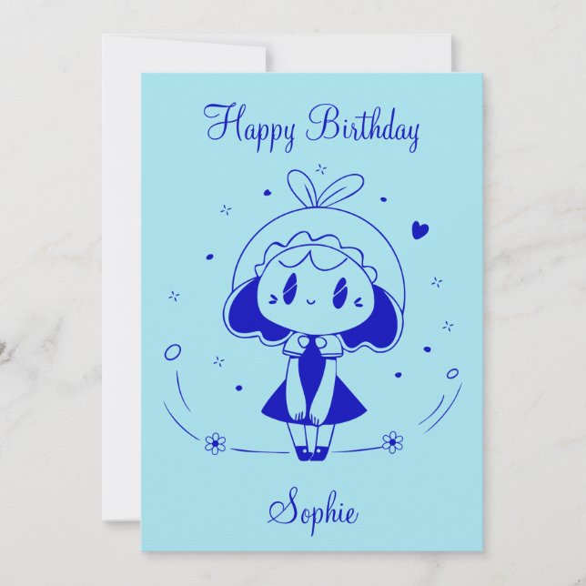 Convites Feliz Aniversário Personalizado (Frente)