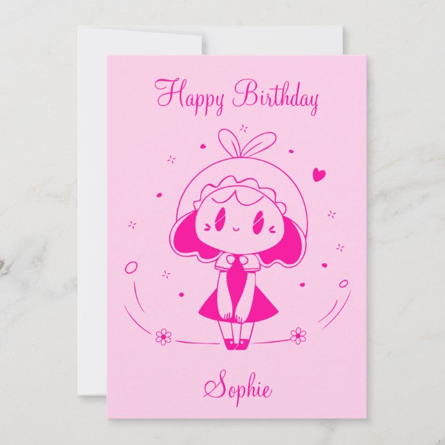 Convites Feliz Aniversário Personalizado (Frente)