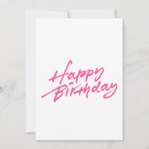 Convites Feliz Aniversário Pink Bruske Design