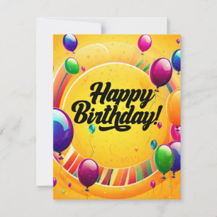 Convites Feliz Aniversário Vibrante