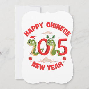 Convites Feliz Ano Novo Chinês 2025 Da Cobra