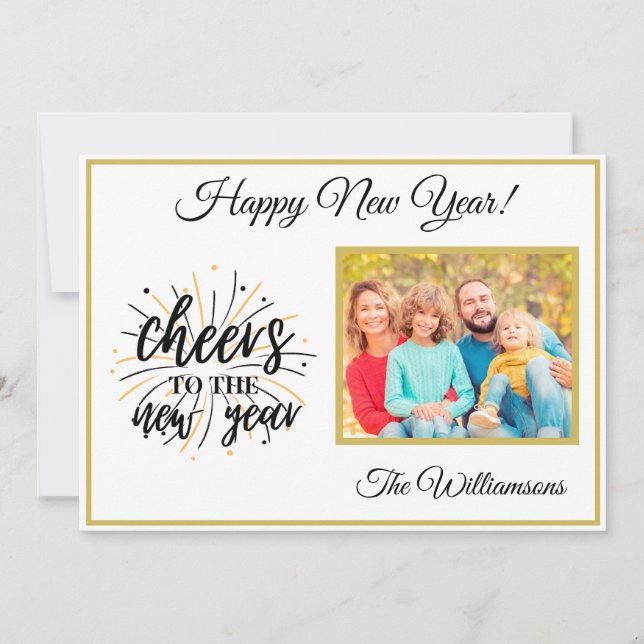 Convites Feliz ano novo de Ano de Alteração 4 (Frente)