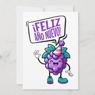 Convites Feliz ano novo espanhol Feliz Año Nuevo Uvas