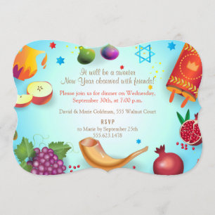 Convites Feliz Ano Novo Judaico Rosh Hashanah