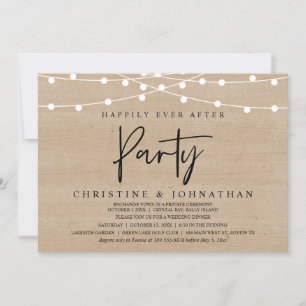 Convites Feliz Atrás da Festa, Luzes de Cordas Elopeam