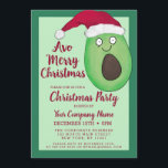 Convites Feliz Avo Cote Papais noeis Avocado Natal Corporat<br><div class="desc">Este convite de festas de Natal corporativo giro e engraçado é a maneira perfeita de inspirar o espírito de feriado em seu funcionarios, funcionários e parceiros comerciais. Ele apresenta um abacate de aquarela desenhado à mão e pintado à mão com um rosto adorável e um chapéu vermelho de Papai Noel...</div>