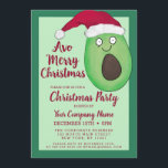Convites Feliz Avo Cote Papais noeis Avocado Natal Corporat<br><div class="desc">Este convite de festas de Natal corporativo giro e engraçado é a maneira perfeita de inspirar o espírito de feriado em seu funcionarios, funcionários e parceiros comerciais. Ele apresenta um abacate de aquarela desenhado à mão e pintado à mão com um rosto adorável e um chapéu vermelho de Papai Noel...</div>