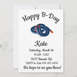 Convites Feliz B-dia cobra de coral azul longo