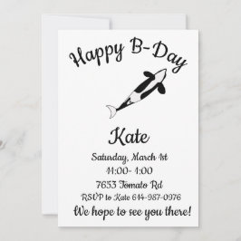 Convites Feliz baleia Orca B-day