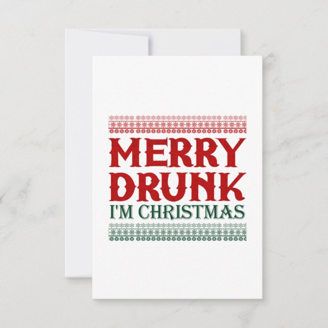 Convites Feliz Bebado de Natal (Frente)