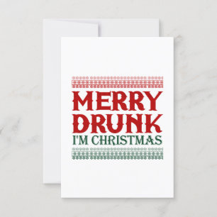 Convites Feliz Bêbado Sou Natal