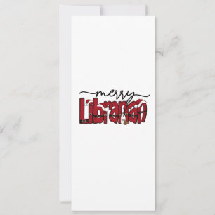 Convites Feliz Bibliotecário Natal Amante de Livros Bibliot