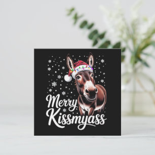 Convites Feliz Burro Kissmyass Sarcástico Natal Camisa de d