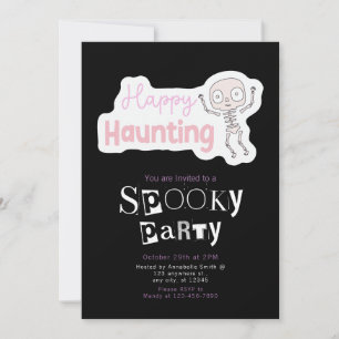 Convites Feliz Caça Fantasmas Minimalista Moderno de Hallow