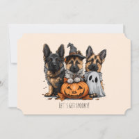 Feliz Cachorros German shepherd de Halloween