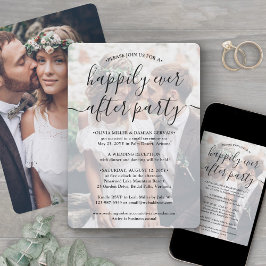Convites Feliz Casamento de Sobreposição de Foto do Partido