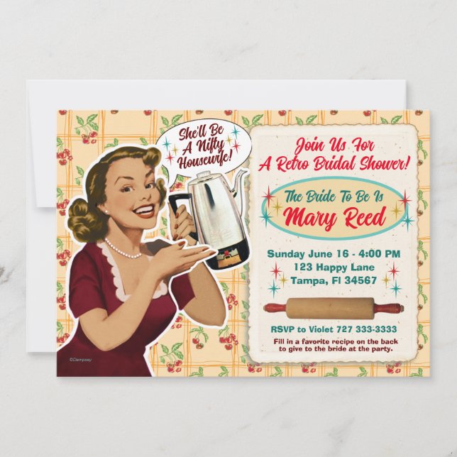 Convites Feliz Chá de panela de dona de casa Convidar/Receb (Frente)