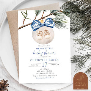 Convites Feliz Chinoiserie de inverno Pequeno Chá de fralda