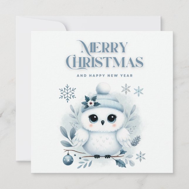 Convites Feliz Coruja de Natal (Frente)